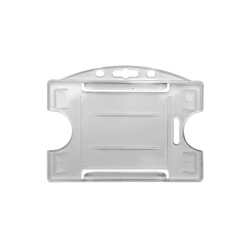 Porte badge rigide 1 face horizontal, pour carte 86x54mm, translucide