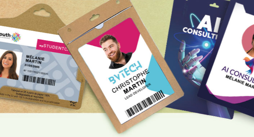 Porte badges cartonnés