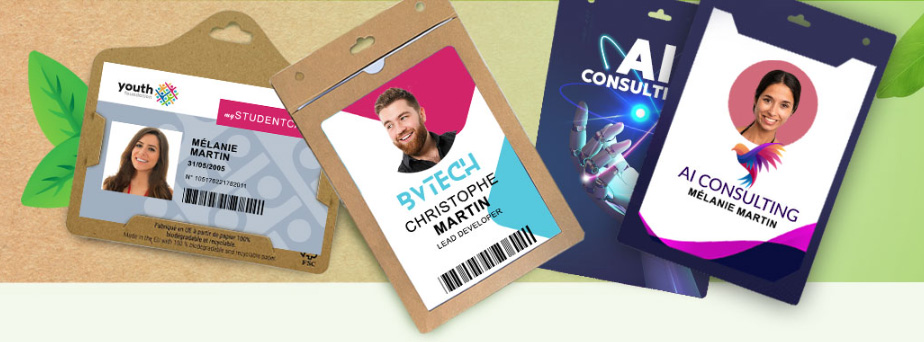 Portes badges cartonnés